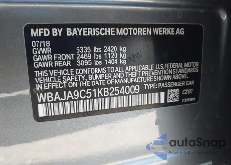 WBAJA9C51KB254009